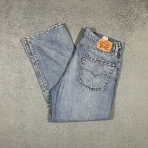 Levi's 565 Jeans Mens 36x30 Blue Relaxed Fit Straight Denim Medium Wash #3203